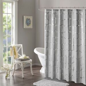 Intelligent Design -  Arielle Printed Metallic Shower Gray